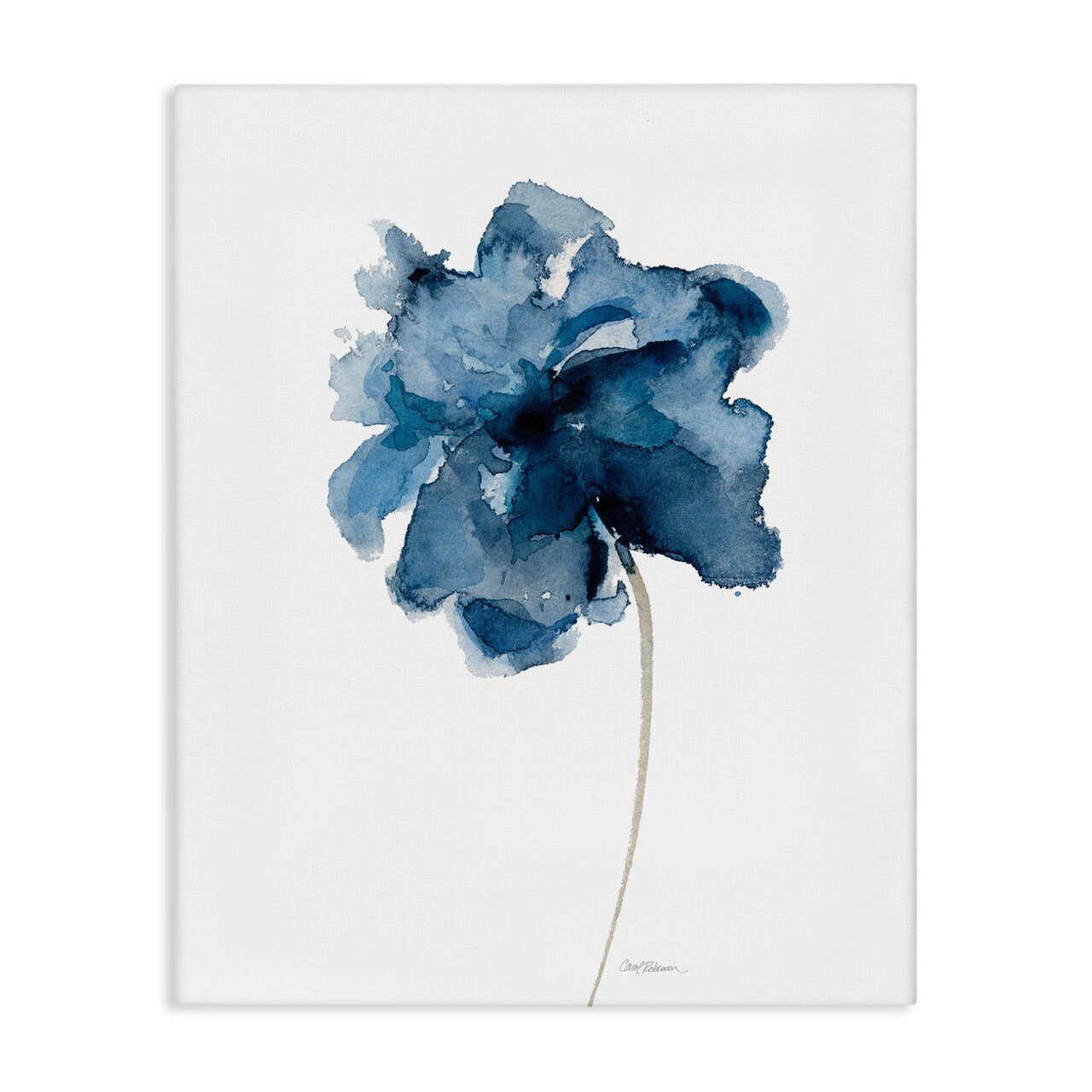 Stupell Industries Rich Blue Abstract Flower Canvas By Carol Robinson